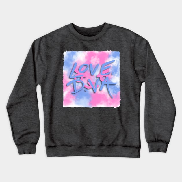 Love, D.Va Bunny Splatter Crewneck Sweatshirt by PandaCandyBiz